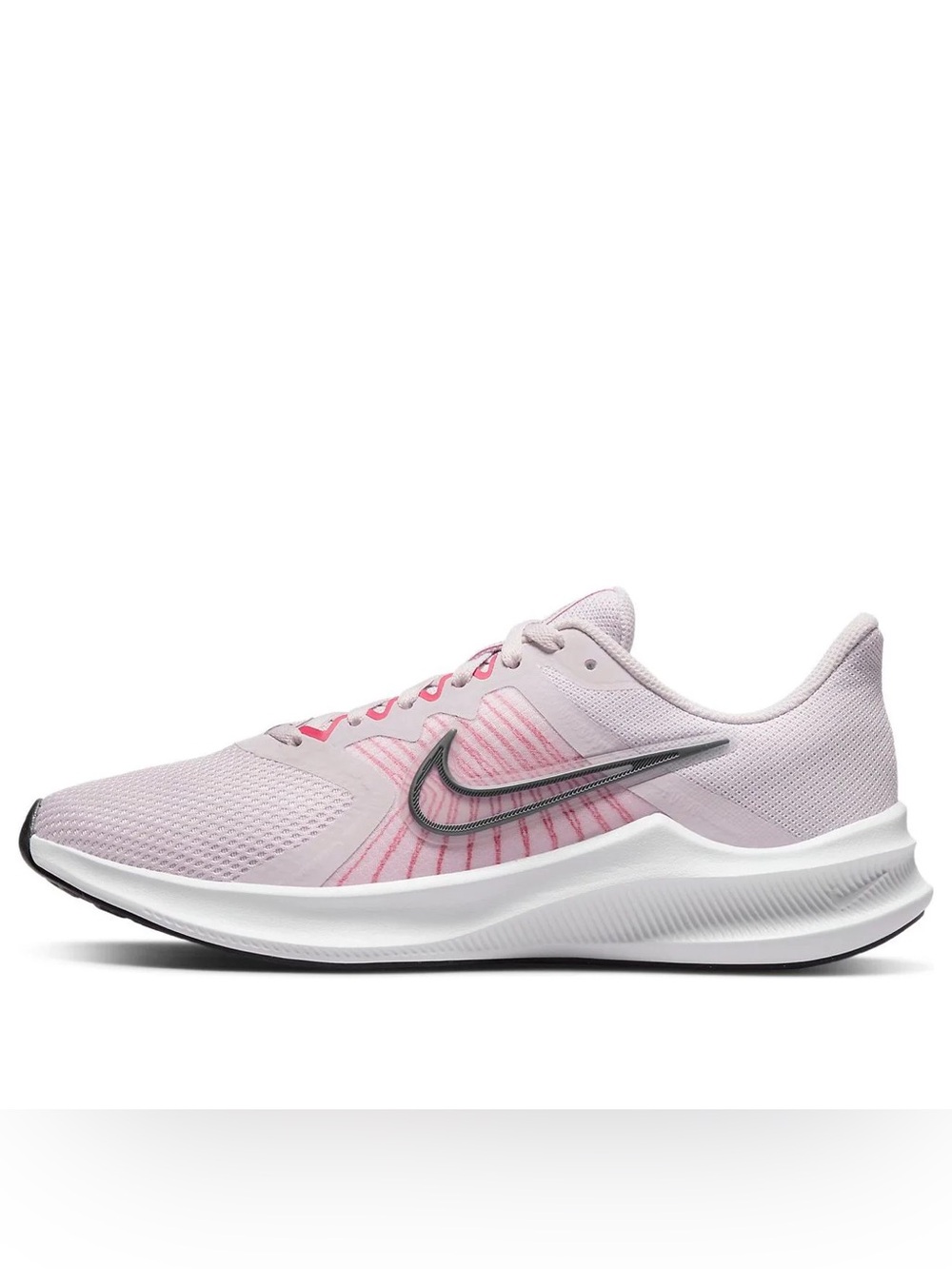 Nike Women’s Light Pink Athletic Running Shoe with Black Swoosh